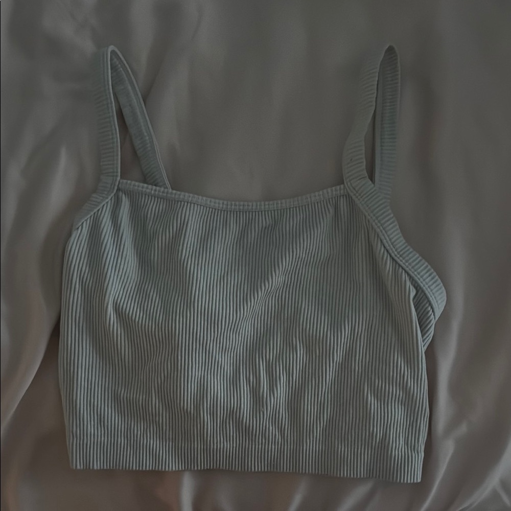 Ribbed Gray Women's Top